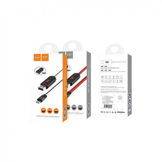 Καλωδιο USB - Lightning με Οθονη 1.2m HOCO U29 Λευκό