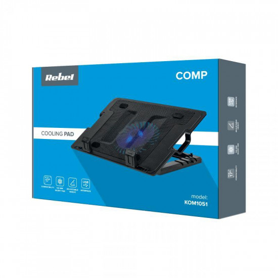 Βάση με Ανεμιστήρα για Laptop 14-17'' Μαύρη