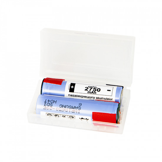 Μπαταρίες 18650 ιόντων λιθίου 2750mAh με λαμάκι (2 τμχ)