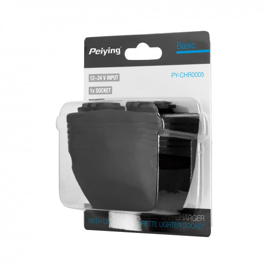 Φορτιστής αυτοκινήτου 2xUSB 3100 mA + υποδοχή αναπτήρα Peiying