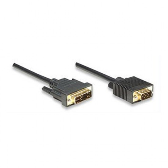 Καλώδιο DVI-A - VGA M/M 1.8m Manhattan