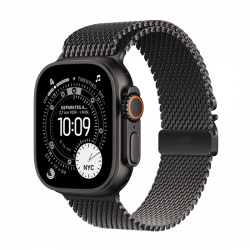 Watch Apple Watch Ultra 3 (2025) 5G 49mm Black Titanium Case with Black Titanium Milanese Loop M - Black