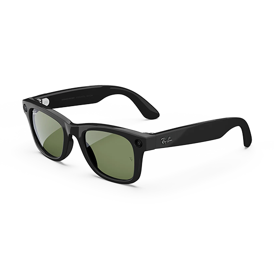 Ray-Ban Meta Wayfarer Gen1 AI Glasses Size L - Shiny Black/G15-Green