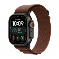 Watch Apple Watch Ultra 4 (2026) 5G 49mm Black Titanium Case with Burgundy Alpine Loop M - Black
