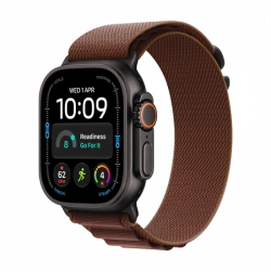 Watch Apple Watch Ultra 4 (2026) 5G 49mm Black Titanium Case with Burgundy Alpine Loop M - Black