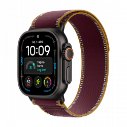 Watch Apple Watch Ultra 4 (2026) 5G 49mm Black Titanium Case with Trail Loop Burgundy - Titanium Black