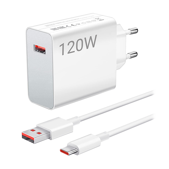 Xiaomi Mi 120W Charging Combo Usb-A Cavo Type-C BHR9462EU White