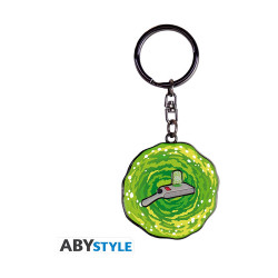 Abysse: Rick And Morty - Portal Gun Metal Keychain (ABYKEY387)