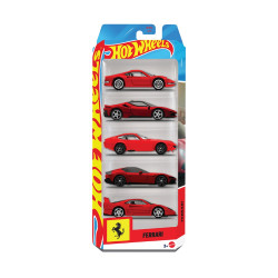 Mattel Hot Wheels: Ferrari - Racing Vehicles Set of 5 (JLN12)