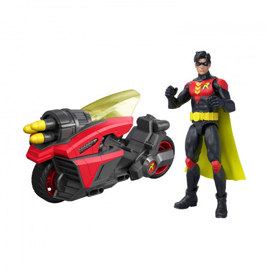 Mattel DC: Figures - Robin Bike with Figure (JMD51)