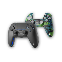 Spartan Gear - Sarissa Wireless Controller (compatible with playstation 5, playstation 4, PC, Switch) (colour: Black + one extra faceplate)
