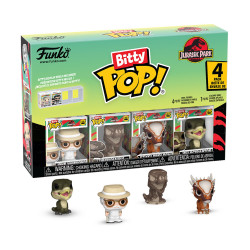 Funko Bitty Pop! 4-Pack: Jurassic Park - John Hammond, Tyrannosaurus, Fossil, Stygimoloch, Velociraptor Vinyl Figures