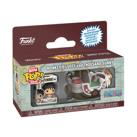 Funko Bitty Pop! Rides: One Piece - Monkey D. Luffy and Thousand Sunny Vinyl Figures