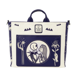 Loungefly Disney: The Nightmare Before Christmas - Jack Skellington & Sally Night Sky Convertible Backpack & Tote Bag (WDTB3488)
