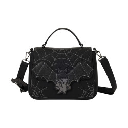 Loungefly Disney: Mickey & Minnie Spiderweb and Bats Crossbody Bag (WDTB3561)
