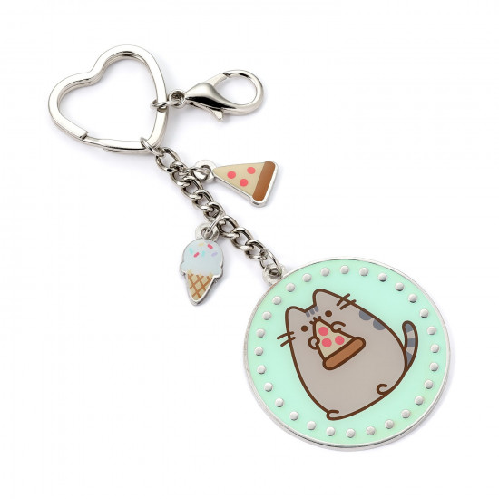 Carat Shop Pusheen - The Cat Pizza Keyring with Mini Charms (PTCK0106)