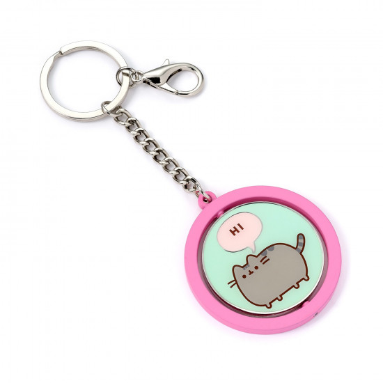Carat Shop Pusheen - The Cat Pink & Blue Hi, Bye Spinning Keyring (PTCK0108)