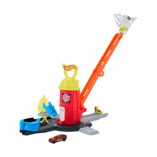 Mattel Hot Wheels Speed Snap: City - Super Fire Station Rescue Playset (JHL95)