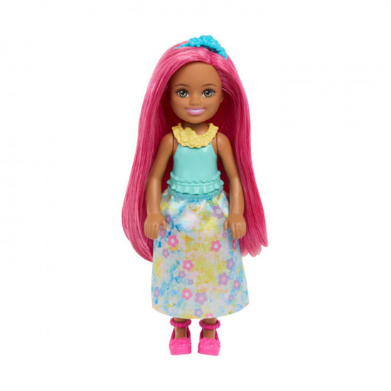 Mattel Barbie: Chelsea - Floral Blue Dress with Pink Hair Doll (JKH59)
