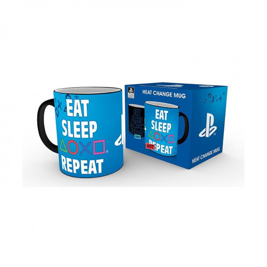 Abysse Playstation - Eat Sleep Repeat Heat Change Mug (320ml) (MGH0071)