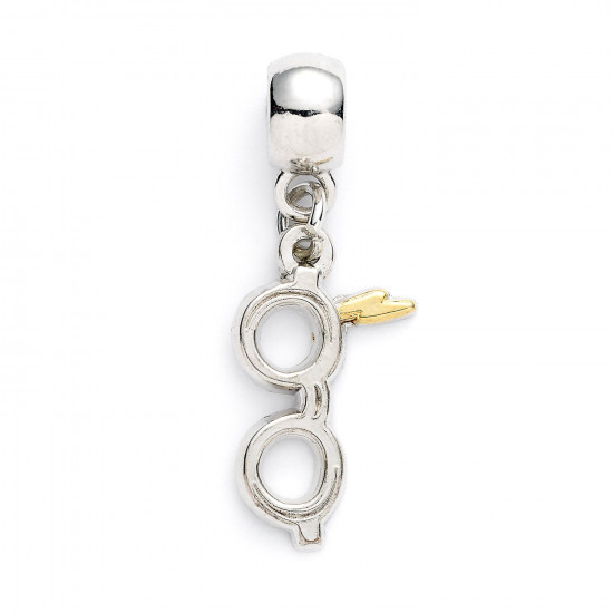 Carat Shop Harry Potter - Lightning Bolt with Glasses Slider Charm Silver (HP0176)
