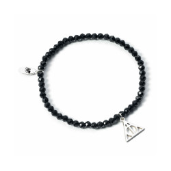 Carat Shop Harry Potter - Semi Precious Stone Bracelet with Sterling Silver Deathly Hallows Charm (HPCR0529)