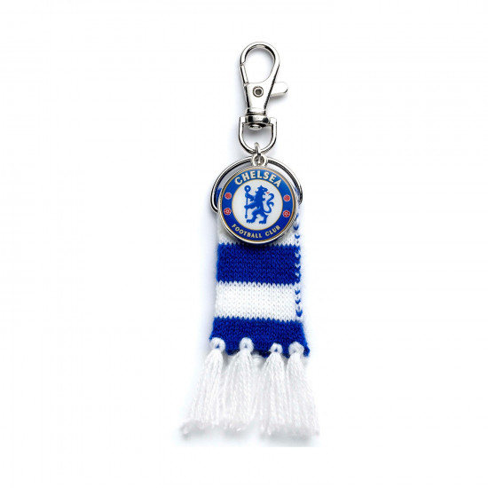 Carat Shop Chelsea FC - Blue Stripe Scarf and Logo Backpack Hanger (CFCBH002)