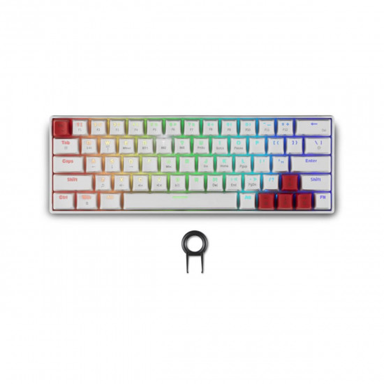 Spartan Gear - Pegasus 2 RGB Wired & Wireless 63 keys Mechanical Gaming Keyboard (color: White)