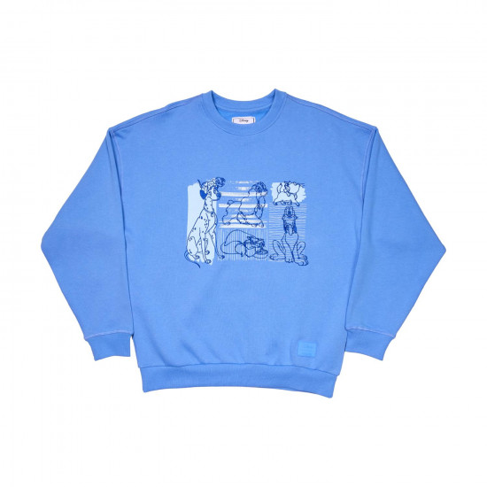 Loungefly Disney: Dogs & Cats Oversized Crewneck Sweatshirt (S)(WDSWC0001S)