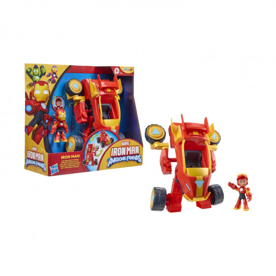 Hasbro Marvel: Iron Man And His Awesome Friends - Iron Man 2 in 1 Mech Suit & Vehicle - Figure & Vehicle (G1474) *