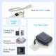 QCY PB10C Grey 10000mAh 35W PD fast charge power bank - Digital Display, Fireproof ABS+PC