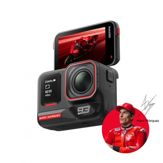Insta360 Ace Pro 2 Marc Marquez 93 - Dual Battery, 128GB MicroSD, Motorcycle Helmet Mount, Adhesive