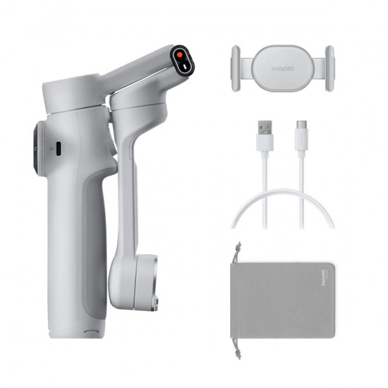 Insta360 Flow 2 Standard Bundle Gray - A.I. Powered Gimbal Stabilzer for Smartphone USB-C