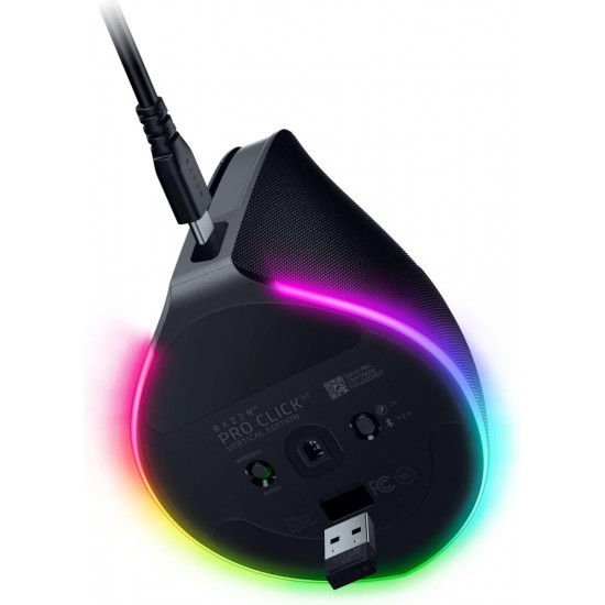 Razer PRO CLICK V2 - Vertical Wireless Ergonomic Mouse - ChatGPT AI - Gaming - Long Battery