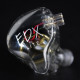 KZ EDX LITE Transparent Grey With MIC - IEM 3,5 In Ear Monitor Earphones, Super-Linear, HIFI bass, N
