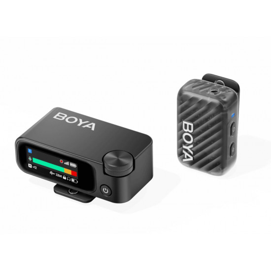 BOYAMIC 2-01 Wireless HD 2xLavalier Microphone USB-C &Camera 2x RXs 32bit Float Onboard Rec 300m 15h