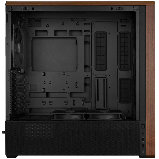 Lian Li LANCOOL 217 Black - Wood Accent - ATX PC Case (5 FANS) 2 x 170mm, 1 x 140mm & 2 x 120mm PWM
