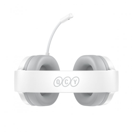 QCY Heroad V200 Wireless Quad White - Bluetooth & WiFi & USB-A & USB-C RGB Gaming Headset PS4/PS5/PC