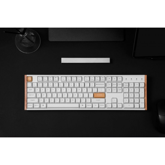 Keychron K10 HE (K10H-Q1) Special Wood Edition White Wireless Magnetic Hall Effect RGB 100% US