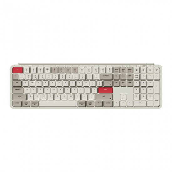 Keychron B6 Pro (B6P-K8) Ultraslim Wireless BT Keyboard ZMK Online customizen-Ivory White 100% US