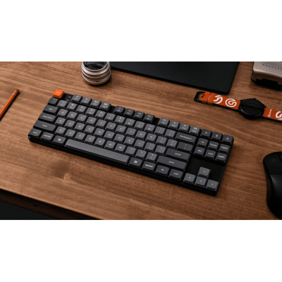 Keychron K1 Max (K1M-H1) ANSI 80% TKL Black Full Assembled Red Switch RGB Hot-Swap Wired Low Profile