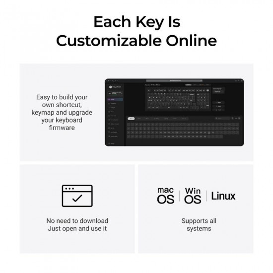 Keychron V5 Ultra (V5U-D3) QMK/VIA 8K Wireless Custom Mechanical Keyboard Brown Switch RGB 96% US