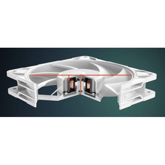 Arctic P12 Pro A-RGB (White)  - 3 Pack - PWM 120mm Case Fan Value Pack - max 3000 RPM - PWM regulate
