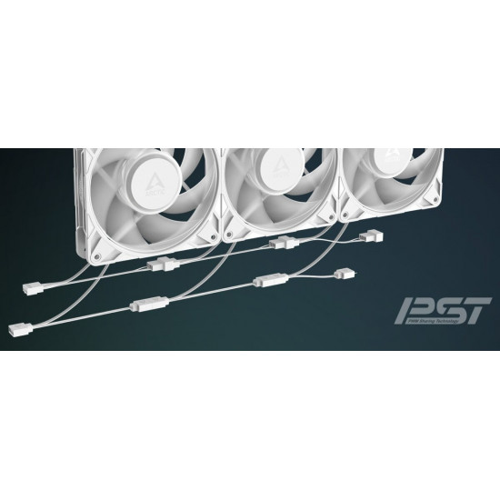 Arctic P12 Pro A-RGB (White)  - 3 Pack - PWM 120mm Case Fan Value Pack - max 3000 RPM - PWM regulate