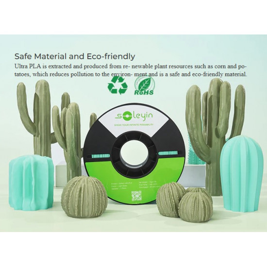 Creality Soleyin Ultra PLA Matte Black 3D Printer Filament  1 kg Spool,1.75 mm