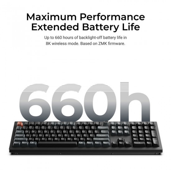 Keychron V6 Ultra (V6U-D1) QMK/VIA 8K Wireless Custom Mechanical Keyboard Red Switch RGB 100% US