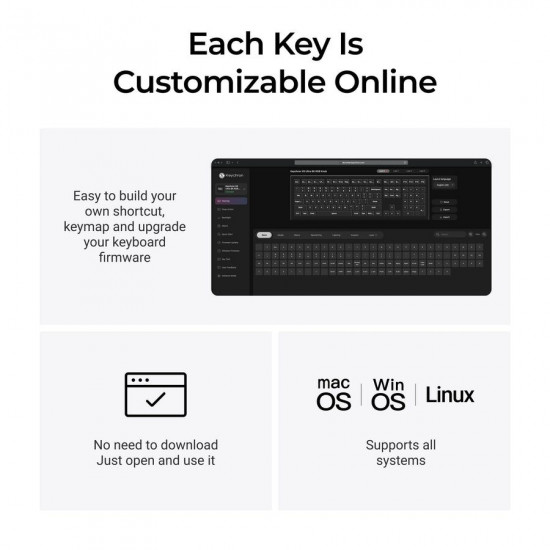Keychron V6 Ultra (V6U-D1) QMK/VIA 8K Wireless Custom Mechanical Keyboard Red Switch RGB 100% US
