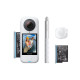 Insta360 X4 Air Starter Bundle White - Lightweight 8K 360 AI Act Cam Selfie stick,2xbattery,lens cap