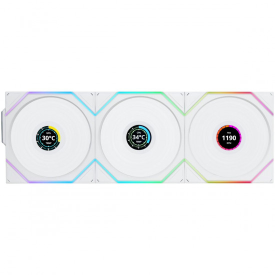 Lian Li UNI FAN TL-LCD Wireless 120 White (3pcs & controller) Case Fan