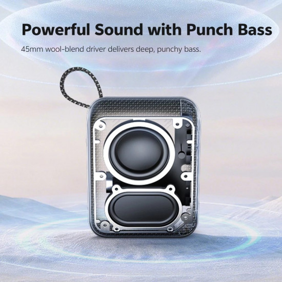 QCY SP2 Red - Pocket Size IP67 RGB BT Speaker Deep Punch Bass TWS Stereo Subwoofer 17h